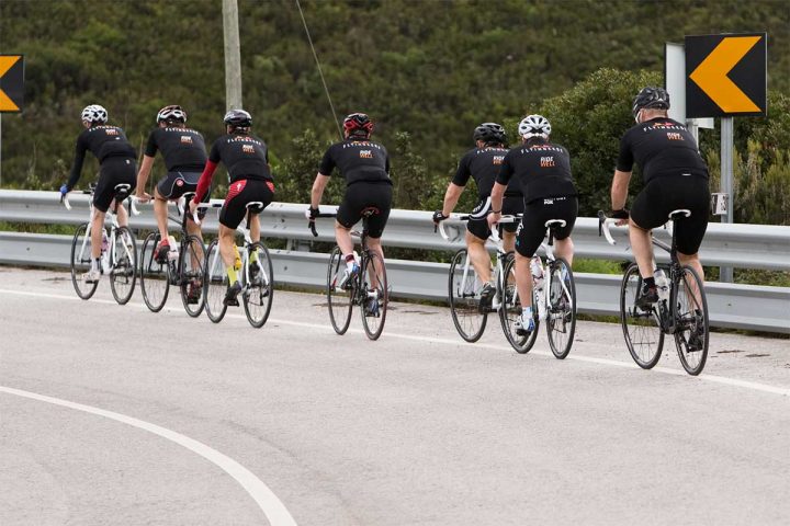 team of cyclists in Portugal